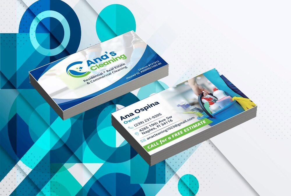 Business Cards – ana ospina – cleaning services naples