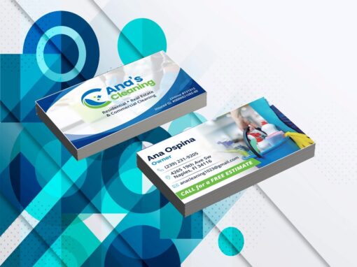 Business Cards – ana ospina – cleaning services naples