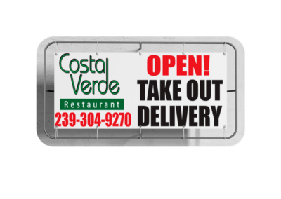 Costa Verde Restaurant Custom Business Vinyl Banner