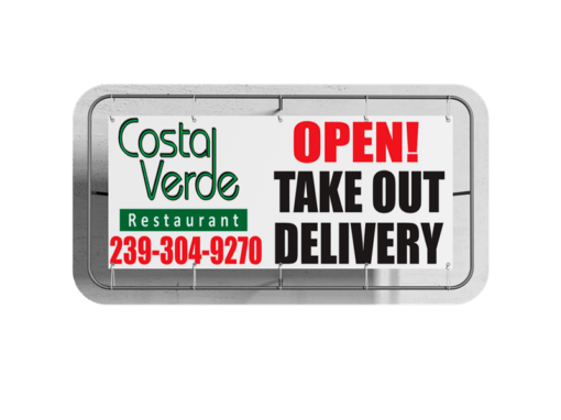 Costa Verde Restaurant Custom Business Vinyl Banner