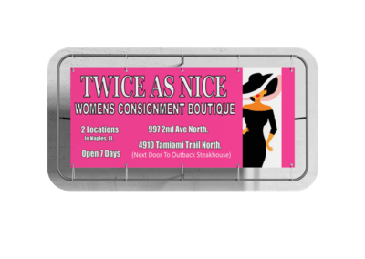 Custom Business Vinyl Banner Twice As Nice