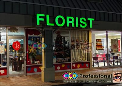 front lit channel letters florist store naples