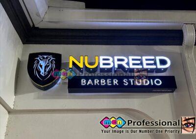 illuminated channel letters barber shop naples fl
