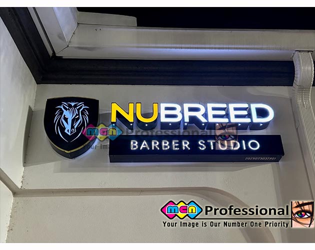 illuminated channel letters barber shop naples fl