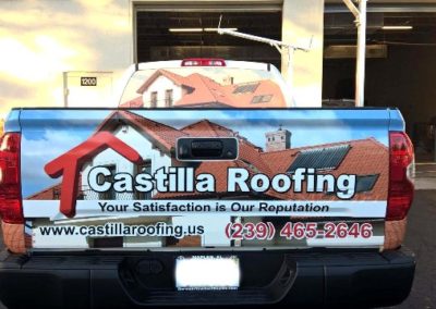 pickup truck semi wraps castilla roofing