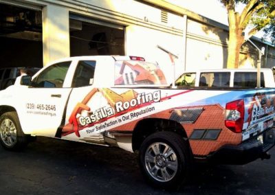 pickup truck castilla roofing semi wraps