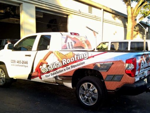 pickup truck castilla roofing semi wraps