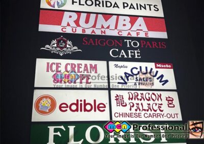 shopping plaza directory sign panels backlit naples
