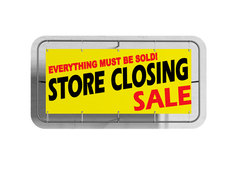 Store Closing Custom Business Vinyl Banner